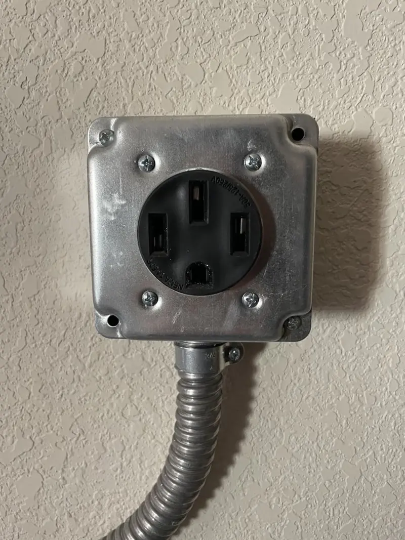 NEMA 14-50 outlet installed for Electrical Panel Upgrade in San Lorenzo